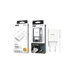 ADAPTADOR DE CARGA CON TIPO-C CABLE 2.4A MTK NEGRO